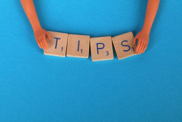 tips written in letter blocks